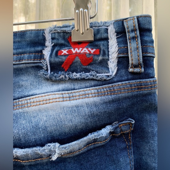 XWay Sernes Clown Car Men’s Skinny Jeans W36 Mod 6086 Patches Frayed Graffiti 29 - Picture 3 of 6